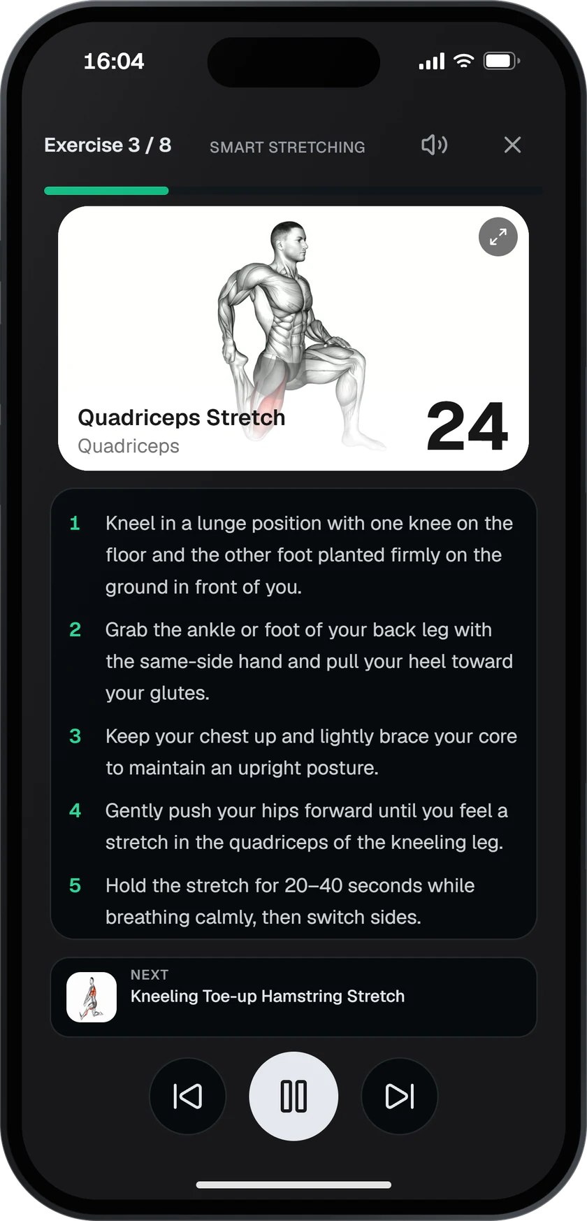 Guided mobility routine player