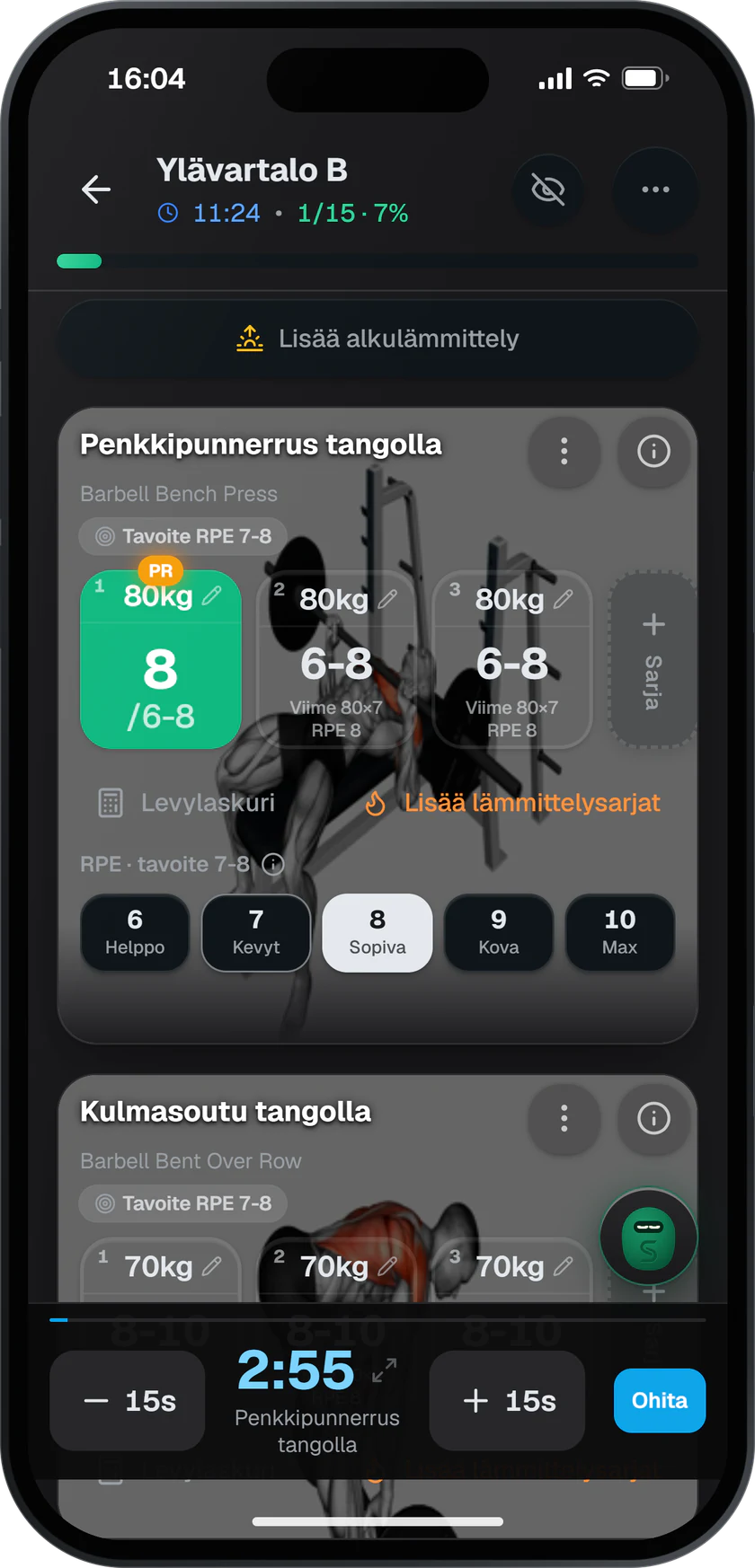 Aktiivinen treeni SisuLiftissä