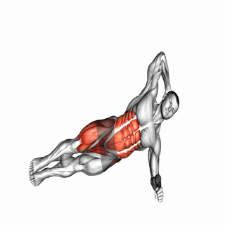 Elbow to Knee Side Plank Crunch